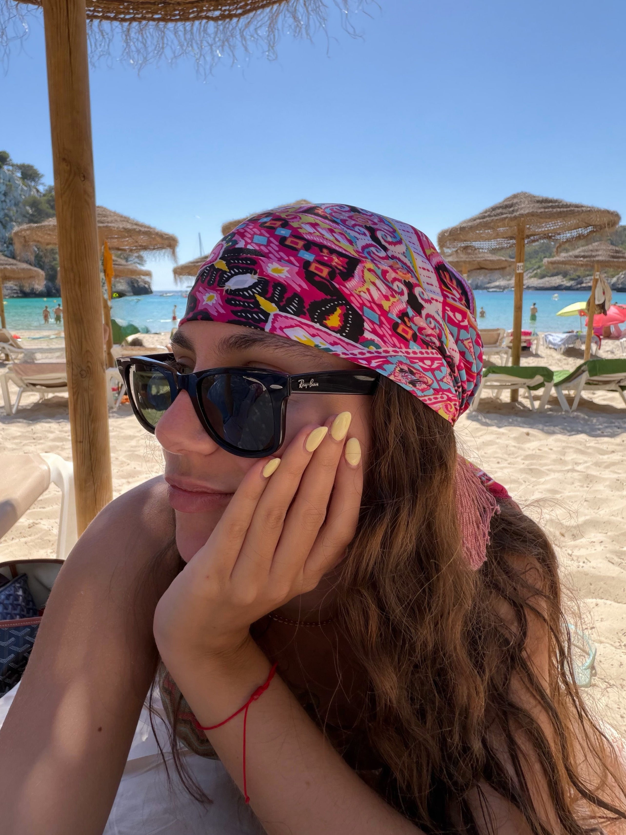 Buganvilla silk scarf