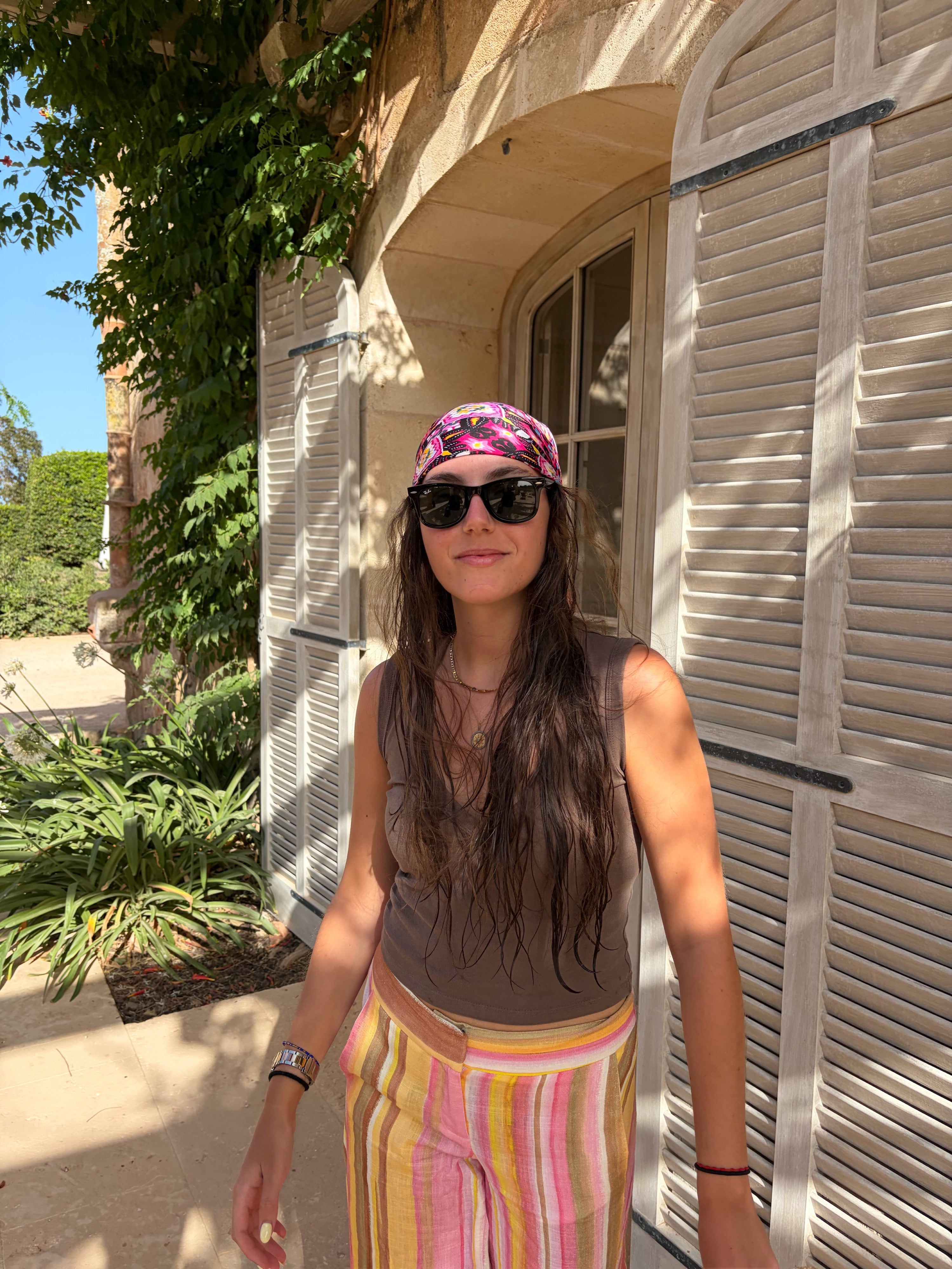 Buganvilla silk scarf