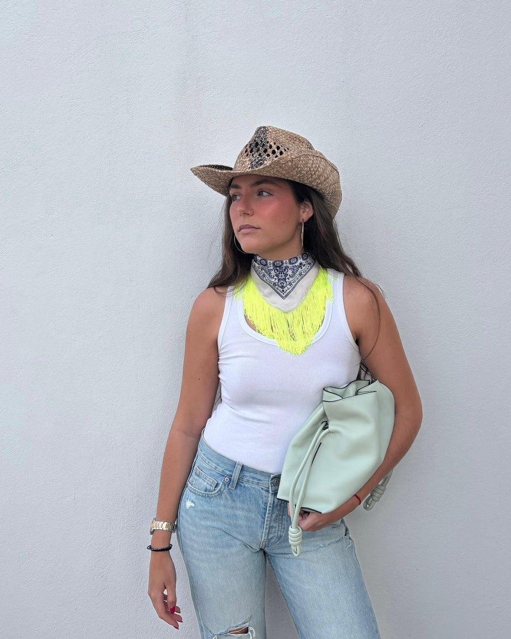 Neon summer scarf